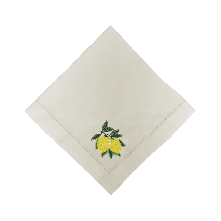 Guardanapo Algodao Com Ajour Cru Limao - Decortextil